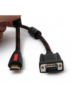 1.5m HDMI Male to VGA HD 15 Pin Gold Plated Converter AV Cable For Blu-ray Player HDTV