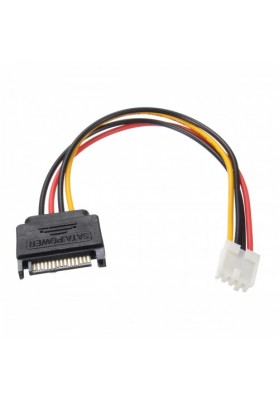 20cm Small 4Pin Female to 15Pin Male SATA Power Cable