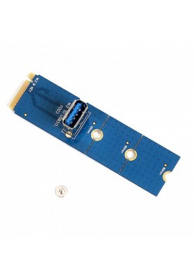 USB 3.0 NGFF M.2 to PCI-E X16 Slot Converter Card with Screwdriver (Blue)