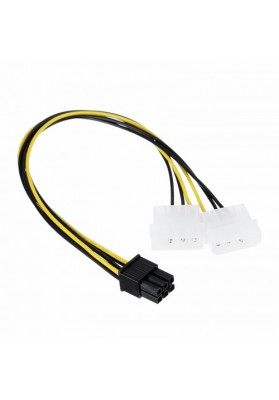 Akasa AK-CB4-6 4pin Molex to 6pin PCIe Adapter Provides PSU Support for PCIe VGA Cards