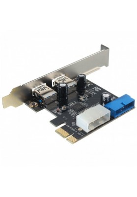 USB3.0 2-Port SATA 5Gbps 19-Pin Internal PCIe Express Controller Card With Bracket