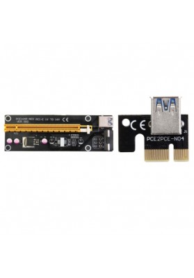 PCI-E Express 1X to 16X Riser Card Adapter + USB 3.0 Extender Cable + SATA Cable