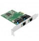 PCI-Express Dual Gigabit Ethernet Controller Card Adapter 2 Port RJ45 10/100/1000 BASE-T  (IO-PCE8111-2GLAN)