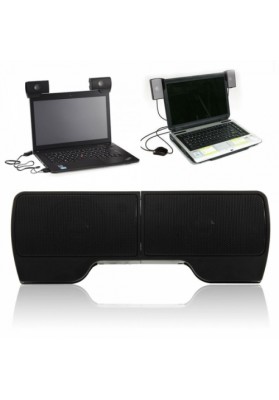 Mini Portable USB Wall-mounted External Speaker for Laptop PC Black