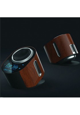 Wooden Design Touch Screen Bluetooth Wireless NFC Boombox Stereo Speaker For Phone Tablet PC